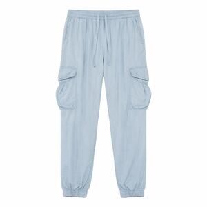 Ecothreads Pullon Jogger Pants Womens Large Blue 100% Lyocell Pockets Relaxed